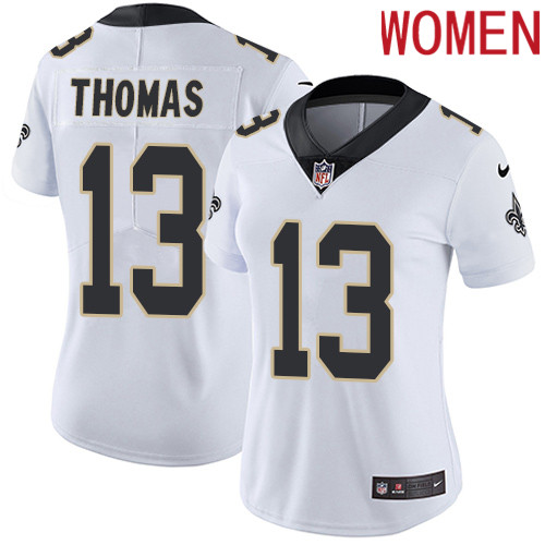 2019 Women New Orleans Saints 13 Thomas white Nike Vapor Untouchable Limited NFL Jersey